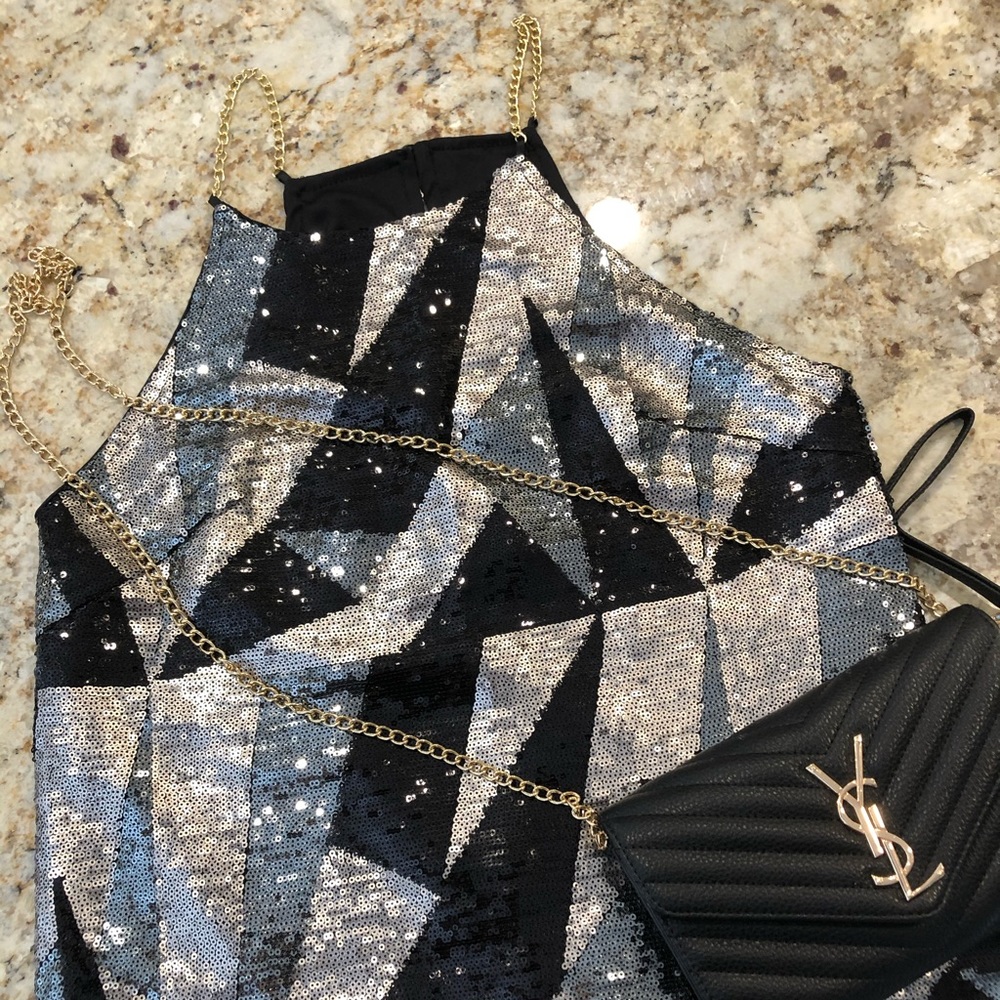 Sequin halter top